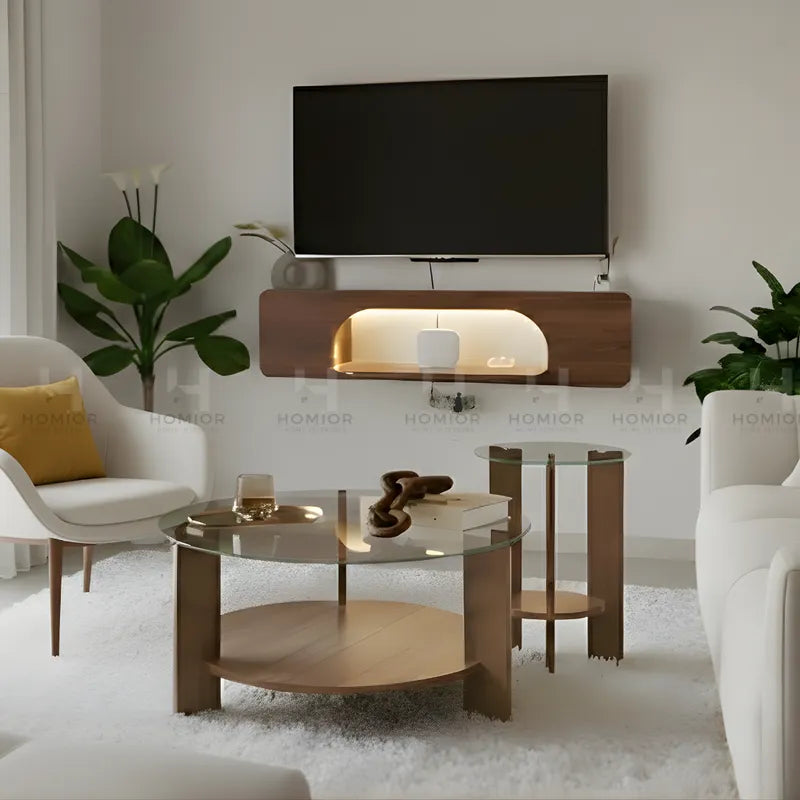 LuxeGlass أناقة الزجاج ودفء الخشب في قطعة واحدة! ✨