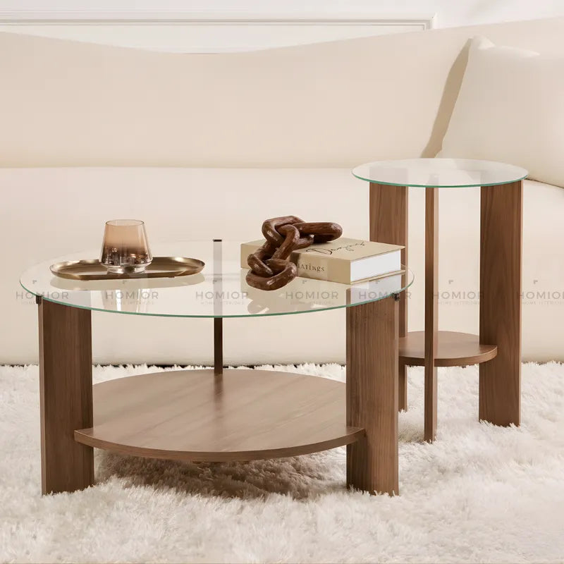 LuxeGlass أناقة الزجاج ودفء الخشب في قطعة واحدة! ✨